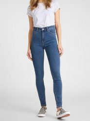 Lee Dżinsy "Ivy" - Skinny fit - w kolorze niebieskim rozmiar: W26/L33. Niebieskie jeansy damskie Lee, z podwyższonym stanem. Za 214.45 zł.