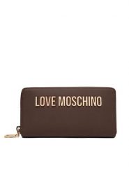 LOVE MOSCHINO Portfel JC5611PP1PKD0300 Brązowy. Brązowe portfele damskie Love Moschino, bez wzorów, ze skóry. Za 439.99 zł.