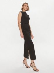 Calvin Klein Sukienka letnia Crinkled K20K206545 Czarny Regular Fit. Czarne sukienki damskie Calvin Klein, bez wzorów, z syntetyku, bez ramiączek. Za 459.99 zł.