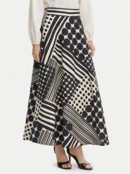 Rinascimento Spódnica trapezowa CFC0127529003 Czarny Regular Fit. Czarne spódnice damskie Rinascimento, l, bez wzorów, z bawełny. Za 699.99 zł.