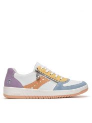 Rieker Sneakersy M5520-91 Biały. Białe obuwie sportowe damskie Rieker, z materiału, bez zapięcia. Za 339.99 zł.