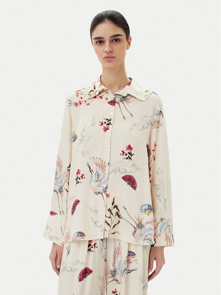 ViCOLO Koszula TD0813 Beżowy Regular Fit. Brązowe koszule damskie ViCOLO, s, bez wzorów, z wiskozy, bez kołnierzyka, bez ramiączek. Za 259.99 zł.