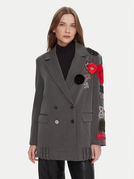 LOLA CASADEMUNT Marynarka LF2502015 Szary Oversize. Szare marynarki i żakiety damskie LOLA CASADEMUNT, l, bez wzorów, z syntetyku. Za 1,099.00 zł.