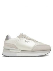 Pepe Jeans Sneakersy Rusper Shine PLS60033 Biały. Białe obuwie sportowe damskie Pepe Jeans, z jeansu, bez zapięcia. Za 269.99 zł.
