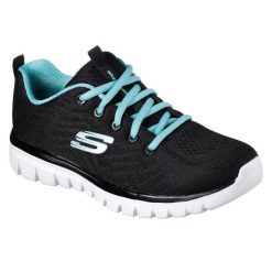Obuwie treningowe Kobieta Skechers Graceful-Get Connected czarny. Czarne obuwie sportowe damskie Skechers, na wiosnę, bez zapięcia, na fitness i siłownię. Za 256.60 zł.