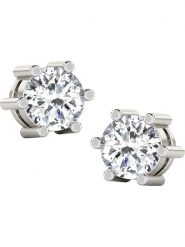 Vittoria Jewels Złote kolczyki-wkrętki z diamentami rozmiar: onesize. Szare kolczyki damskie Vittoria Jewels, z diamentem, złote. Za 1,217.99 zł.