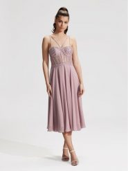 Hey Kyla Sukienka koktajlowa 5AG007HK Różowy Regular Fit. Czerwone sukienki damskie Hey Kyla, bez wzorów, z syntetyku, wizytowe, bez ramiączek. Za 429.99 zł.