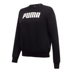 Bluza dresowa damska Puma ESS FL. Czarne bluzy damskie Puma, xs, bez wzorów, z dresówki, bez kaptura. Za 134.99 zł.