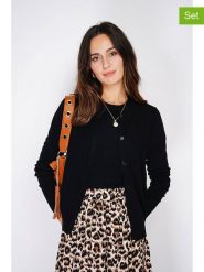 C& Jo 2-częściowy zestaw w kolorze czarnym rozmiar: 38. Czarne kardigany damskie C& Jo, z kaszmiru, bez kołnierzyka. Za 214.19 zł.