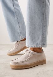 Beżowe Zamszowe Półbuty ze Skórzaną Wkładką i Ozdobnymi Przeszyciami Olenos. Brązowe półbuty damskie Born2be, bez wzorów, z dresówki, bez obcasa, bez zapięcia. Za 179.99 zł.