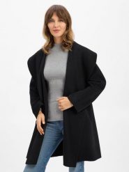 BOSS wełniany płaszcz - Cariby Kobiety Wełna czarny, 34. Czarne płaszcze damskie Boss, bez wzorów, z wełny, bez kaptura. Za 1,899.95 zł.