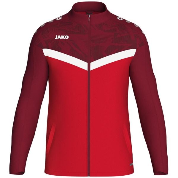 Poliestrowa bluza dresowa Jako Iconic. Czerwone bluzy damskie JAKO, l, bez wzorów, z dresówki, z kapturem. Za 199.10 zł.