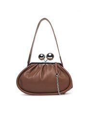 Weekend Max Mara Torebka Milvanew 2625516154600 Brązowy. Brązowe torebki wieczorowe damskie Weekend Max Mara, bez wzorów, ze skóry, bez dodatków. Za 2,084.00 zł.