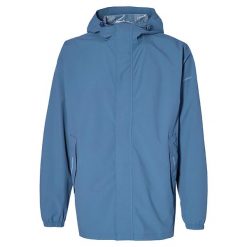 Rowerowa kurtka przeciwdeszczowa Hoga unisex, horizon blue. Czarne kurtki damskie BASIL, xl, bez wzorów, z materiału, bez kaptura. Za 419.90 zł.