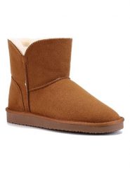 ISLAND BOOT Botki zimowe "Chloe" w kolorze jasnobrązowym rozmiar: 40. Brązowe botki damskie Island Boot, na zimę, z materiału, bez obcasa, bez zapięcia. Za 130.99 zł.