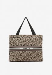 Brązowa Torebka Typu Shopper o Prostokątnym Kształcie Salania. Brązowe shopper bag Renee, bez wzorów, z materiału, bez dodatków. Za 49.99 zł.