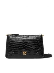 PINKO Torebka Flat Horizontal Mini AI 25-26 104277 A2OH Czarny. Czarne listonoszki damskie Pinko, bez wzorów, ze skóry, bez dodatków. Za 879.99 zł.