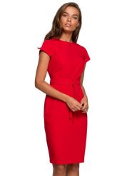 Stylove Sukienka w kolorze czerwonym rozmiar: L. Czerwone sukienki damskie Stylove, bez wzorów, bez ramiączek. Za 203.45 zł.