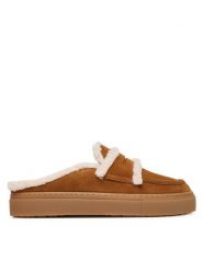 Inuikii Klapki Mule Wool 1004.017.0011 Brązowy. Brązowe klapki damskie Inuikii, bez wzorów, ze skóry, bez obcasa, bez zapięcia. Za 879.99 zł.