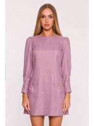 Made of emotion Sukienka w kolorze bordowym rozmiar: S. Czerwone sukienki damskie Made Of Emotion, z aplikacjami, bez ramiączek. Za 219.99 zł.