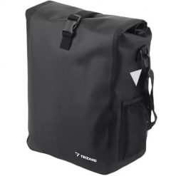 Torba na Rower Sakwa Rowerowa na Bagażnik Kufer Rowerowy Duża Boczna 15l. Czarne torby na laptopa TRIZAND, bez wzorów, z gumy. Za 46.80 zł.