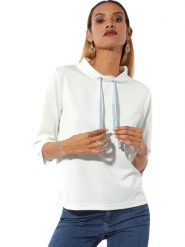 Creation L Bluza w kolorze białym rozmiar: 38. Białe bluzy damskie creation L, l, bez wzorów, bez kaptura. Za 105.38 zł.