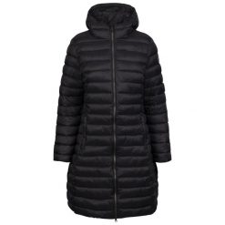 Kurtka Damska Dorothea Padded Jacket. Czarne kurtki damskie Trespass, bez wzorów, z puchu, bez kaptura. Za 329.99 zł.