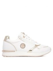 MEXX Sneakersy MI001013151W Biały. Białe obuwie sportowe damskie Mexx, ze skóry, bez zapięcia. Za 219.99 zł.