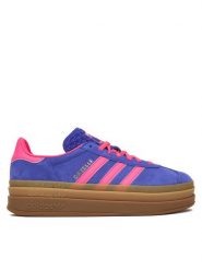Adidas Sneakersy Gazelle Bold W IH4193 Niebieski. Niebieskie obuwie sportowe damskie Adidas, ze skóry, bez zapięcia. Za 529.99 zł.