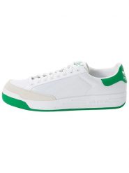 Adidas Skórzane sneakersy "Rod Laver" w kolorze biało-zielonym rozmiar: 39. Białe obuwie sportowe damskie Adidas, z materiału, bez zapięcia. Za 197.17 zł.