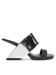 United Nude Klapki Loop Hi 10005766132 Srebrny. Szare klapki damskie United Nude, bez wzorów, ze skóry, bez obcasa, bez zapięcia. Za 959.99 zł.