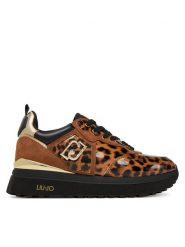 Liu Jo Sneakersy Maxi Wonder 01 BF5009 EX332 Brązowy. Brązowe obuwie sportowe damskie Liu Jo, ze skóry, bez zapięcia. Za 559.99 zł.
