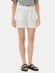 Tommy Jeans Szorty materiałowe DW0DW20360 Écru Regular Fit. Szorty damskie Tommy Jeans, bez wzorów, z bawełny. Za 219.99 zł.