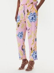 LOLA CASADEMUNT Spodnie materiałowe LS2614023 Różowy Slim Fit. Czerwone spodnie materiałowe damskie LOLA CASADEMUNT, bez wzorów, z materiału. Za 390.99 zł.