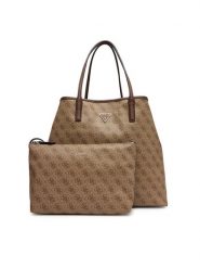 Guess Torebka Victtoria HWESG9 51429 Brązowy. Brązowe shopper bag Guess, z aplikacjami, ze skóry, bez dodatków. Za 579.99 zł.