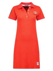 Canadian Peak Sukienka polo "Katcheak" w kolorze czerwonym rozmiar: L. Czerwone sukienki damskie Canadian Peak, bez wzorów, z bawełny, bez ramiączek. Za 150.02 zł.
