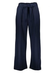 Vila Spodnie w kolorze granatowym rozmiar: XL. Niebieskie spodnie materiałowe damskie Vila, bez wzorów, z materiału. Za 113.99 zł.