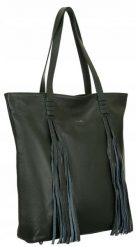 Shopperka skórzana boho Rovicky TWR-164 zielona. Zielone torebki klasyczne damskie ROVICKY, ze skóry, bez dodatków. Za 337.00 zł.