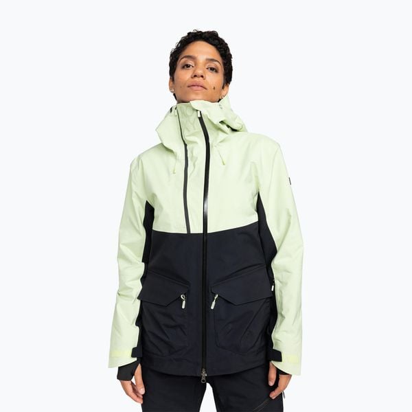 Kurtka snowboardowa damska ROXY Gore-Tex Stretch Purelines. Czarne kurtki damskie Roxy, na zimę, m, bez wzorów, z gore-texu, bez kaptura. Za 1,459.00 zł.