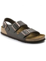 Birkenstock Skórzane sandały "Milano" w kolorze brązowym rozmiar: 39. Brązowe sandały damskie Birkenstock, bez wzorów, z otwartym noskiem, bez obcasa, bez zapięcia. Za 377.74 zł.