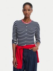 Tommy Jeans Kardigan DW0DW22805 Granatowy Slim Fit. Niebieskie kardigany damskie Tommy Jeans, xl, bez wzorów, z jeansu. Za 229.99 zł.