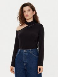 Liu Jo Bluzka TF4021 JS360 Czarny Regular Fit. Czarne bluzki damskie Liu Jo, xl, bez wzorów, z wiskozy, bez kołnierzyka, bez ramiączek. Za 149.99 zł.