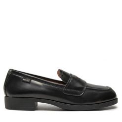 Lordsy LOVE MOSCHINO. Czarne półbuty damskie Love Moschino, bez wzorów, bez obcasa, bez zapięcia. Za 669.99 zł.