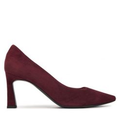 Szpilki Pollini. Czerwone szpilki damskie Pollini, bez wzorów, bez obcasa, na szpilce, bez zapięcia. Za 1,279.00 zł.