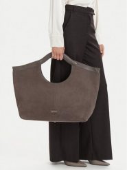 GINO ROSSI Torebka EO-LA224-19581-1 Beżowy ciemny. Brązowe shopper bag Gino Rossi, bez wzorów, ze skóry, bez dodatków. Za 699.99 zł.