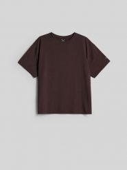 4F T-shirt loose gładki damski - brązowy L. Brązowe t-shirty damskie 4F, l, bez wzorów, z bawełny, bez kołnierzyka. Za 79.99 zł.