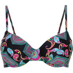 Biustonosz bikini na fiszbinach bonprix czarny z nadrukiem. Czarne bikini bonprix, z nadrukiem. Za 54.99 zł.