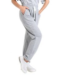 Bluza wygodny z bawełna z sznurek regulacyjny na siłownia. Szare bluzy damskie LEONE 1947 APPAREL, s, bez wzorów, z bawełny, bez kaptura. Za 84.16 zł.