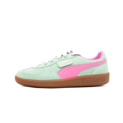 Sneakersy Puma Palermo Damskie. Zielone obuwie sportowe damskie Puma, ze skóry, bez zapięcia. Za 308.99 zł.