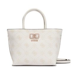 Torebka Guess. Białe kuferki damskie Guess, z aplikacjami, bez dodatków. Za 584.99 zł.